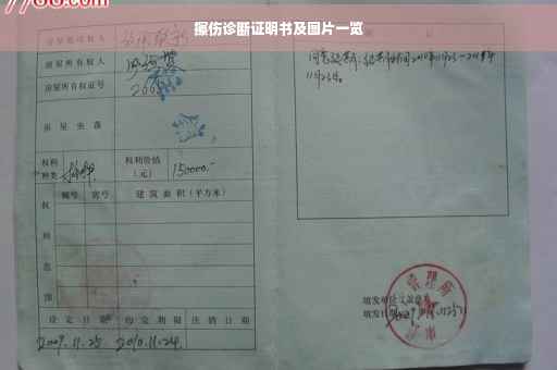 擦伤诊断证明书及图片一览