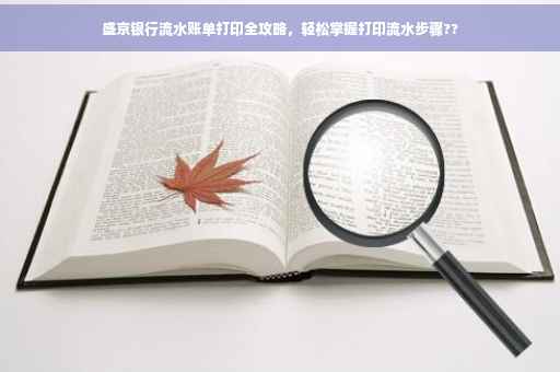 盛京银行流水账单打印全攻略，轻松掌握打印流水步骤??