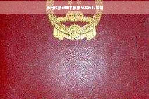 医用诊断证明书模板及其图片指南