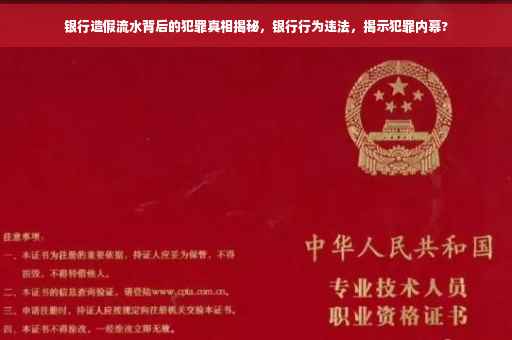 银行造假流水背后的犯罪真相揭秘，银行行为违法，揭示犯罪内幕?