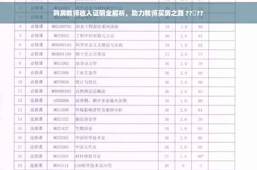 购房教师收入证明全解析，助力教师买房之路 ??‍??