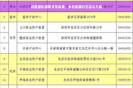 村民联名证明书写指南，乡村发展的见证与力量