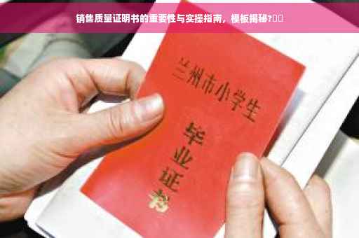 销售质量证明书的重要性与实操指南，模板揭秘?⚡️