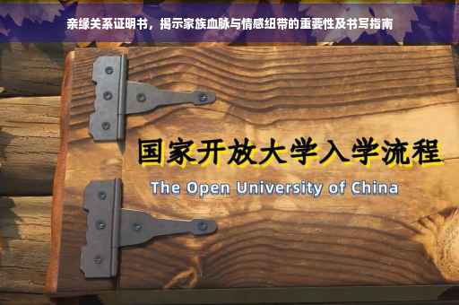 亲缘关系证明书，揭示家族血脉与情感纽带的重要性及书写指南