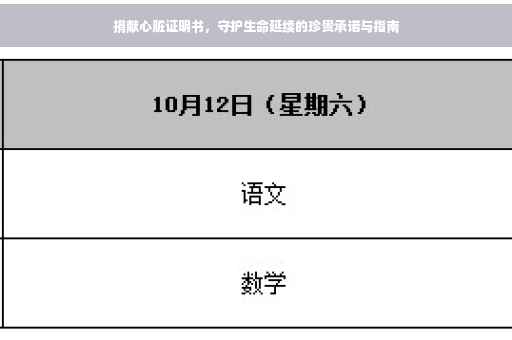 捐献心脏证明书，守护生命延续的珍贵承诺与指南