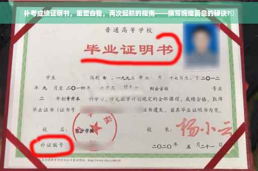 补考成绩证明书，重塑自我，再次起航的指南——撰写辉煌篇章的秘诀?✨