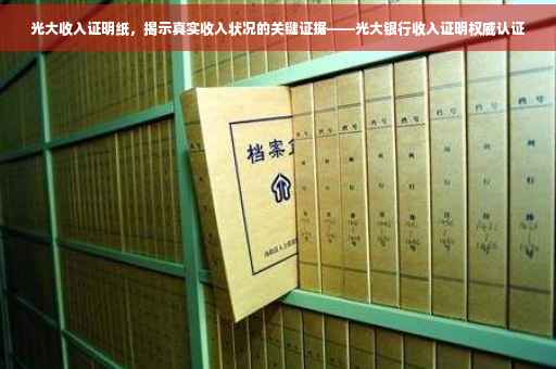 光大收入证明纸，揭示真实收入状况的关键证据——光大银行收入证明权威认证