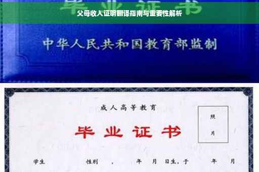 父母收入证明翻译指南与重要性解析