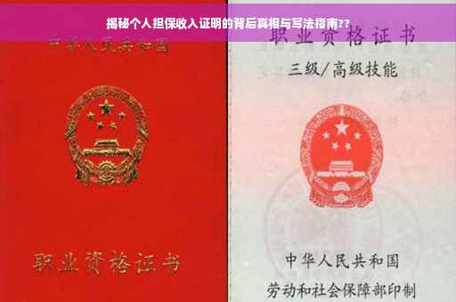 揭秘个人担保收入证明的背后真相与写法指南??