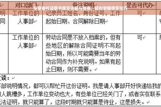 年审委托证明书撰写详解与指南，轻松掌握撰写技巧