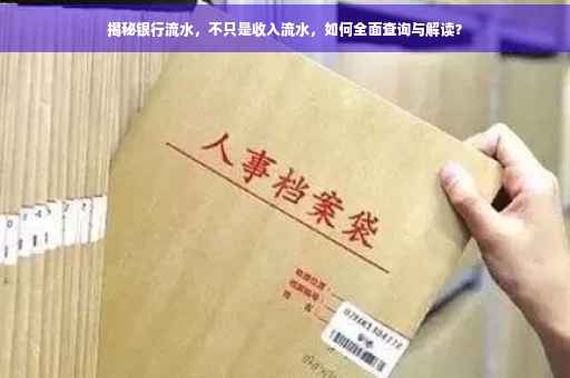 揭秘银行流水，不只是收入流水，如何全面查询与解读？