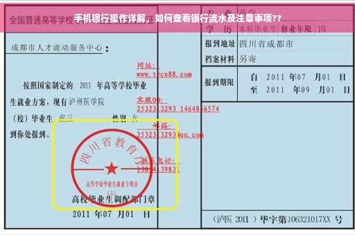 手机银行操作详解，如何查看银行流水及注意事项??