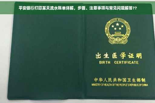 平安银行打印某天流水账单详解，步骤、注意事项与常见问题解答??