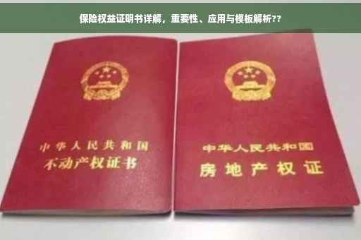 保险权益证明书详解，重要性、应用与模板解析??