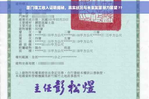 厦门理工收入证明揭秘，真实状况与未来发展潜力展望 ??