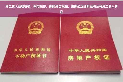 员工收入证明模板，规范操作，保障员工权益，确保公正透明证明公司员工收入情况