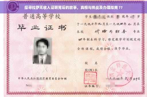 探寻拉萨无收入证明背后的故事，真相与挑战及办理指南 ??