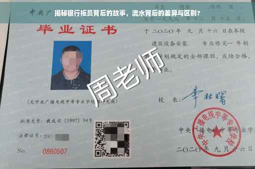 揭秘银行柜员背后的故事，流水背后的差异与区别?