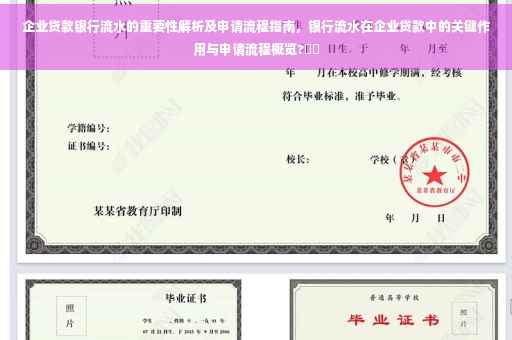 企业贷款银行流水的重要性解析及申请流程指南，银行流水在企业贷款中的关键作用与申请流程概览?⚡️