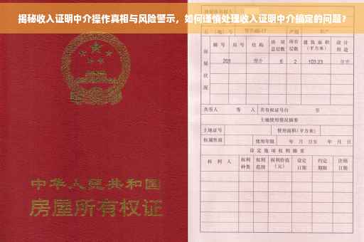 揭秘收入证明中介操作真相与风险警示，如何谨慎处理收入证明中介搞定的问题？