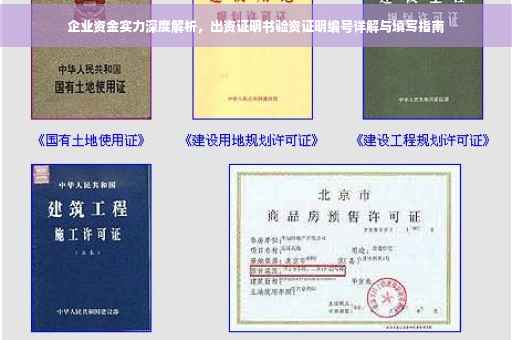企业资金实力深度解析，出资证明书验资证明编号详解与填写指南