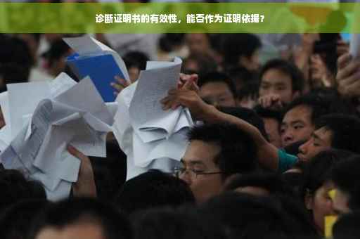 诊断证明书的有效性，能否作为证明依据？