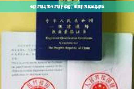 出院证明与医疗证明书详解，重要性及其差异探究