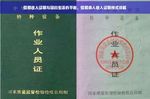 假释收入证明与回归生活的平衡，假释亲人收入证明格式详解