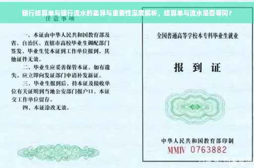 银行结算单与银行流水的差异与重要性深度解析，结算单与流水是否等同？
