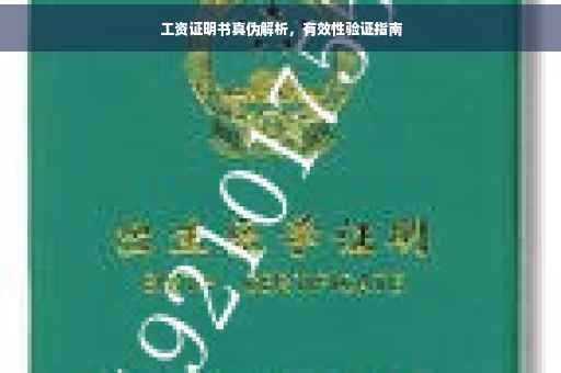 工资证明书真伪解析，有效性验证指南