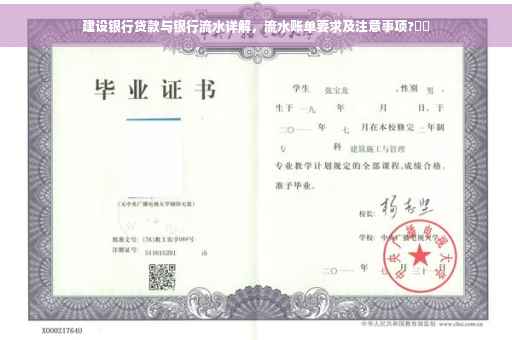 建设银行贷款与银行流水详解，流水账单要求及注意事项?⚡️
