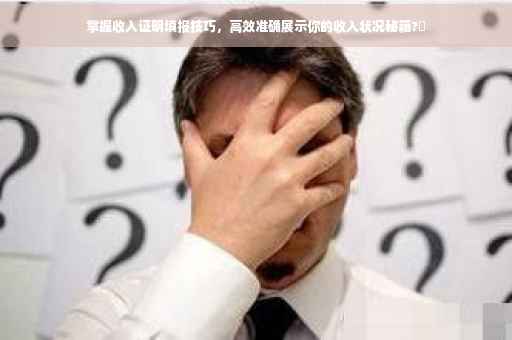 掌握收入证明填报技巧，高效准确展示你的收入状况秘籍?✨