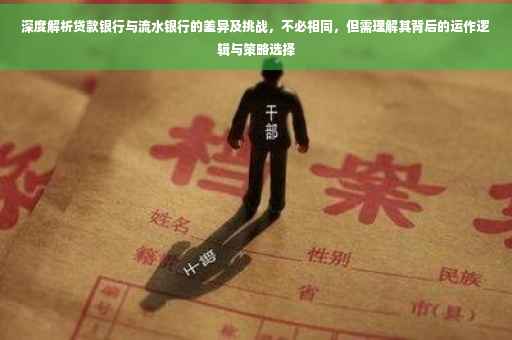 深度解析贷款银行与流水银行的差异及挑战，不必相同，但需理解其背后的运作逻辑与策略选择