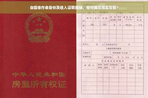 自媒体作者身份及收入证明揭秘，如何撰写现实写照？