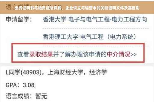 出资证明书与验资证明详解，企业设立与运营中的关键证明文件及其区别