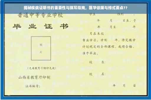 揭秘疾病证明书的重要性与撰写指南，医学依据与格式要点??