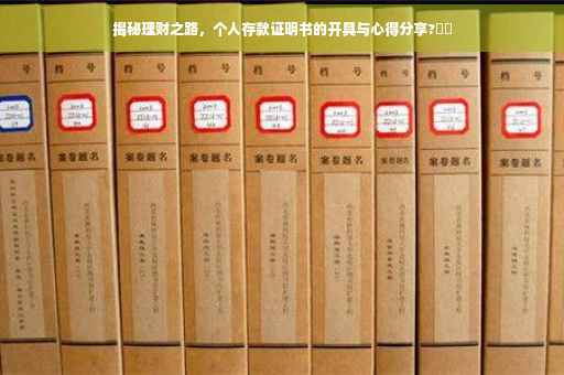 揭秘理财之路，个人存款证明书的开具与心得分享?⚡️