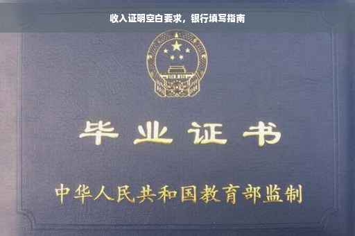 收入证明空白要求，银行填写指南