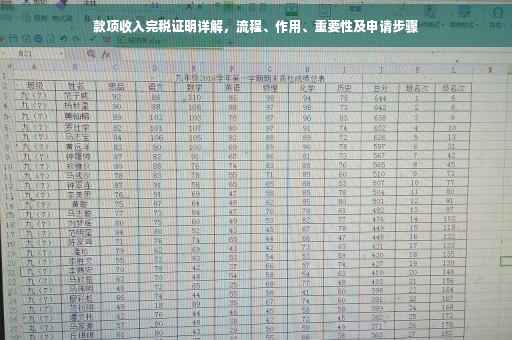 款项收入完税证明详解，流程、作用、重要性及申请步骤