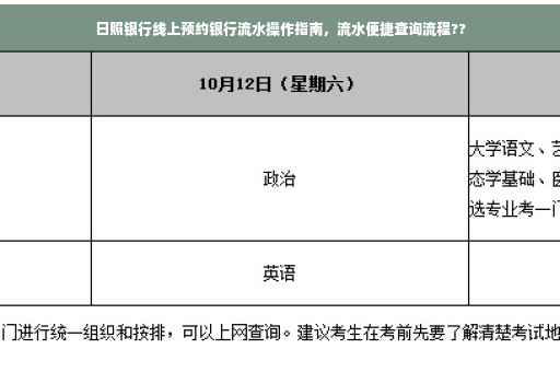 日照银行线上预约银行流水操作指南，流水便捷查询流程??