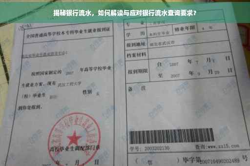 揭秘银行流水，如何解读与应对银行流水查询要求？