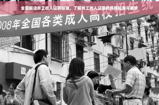全面解读务工收入证明标准，了解务工收入证明的具体标准与要求
