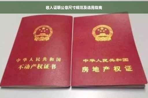 收入证明公章尺寸规范及选用指南