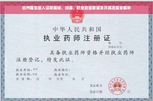 杭州医生收入证明揭秘，待遇、职业前景展望及开具流程全解析