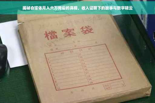 揭秘自媒体月入六万背后的真相，收入证明下的故事与数字疑云
