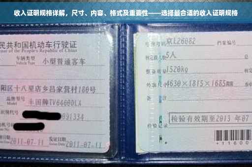收入证明规格详解，尺寸、内容、格式及重要性——选择最合适的收入证明规格