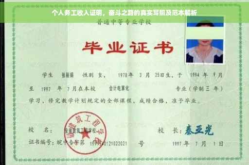 个人务工收入证明，奋斗之路的真实写照及范本解析