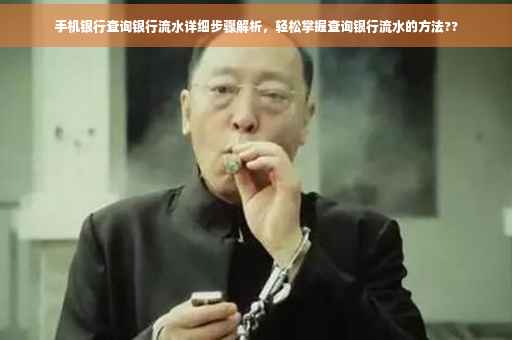 手机银行查询银行流水详细步骤解析，轻松掌握查询银行流水的方法??