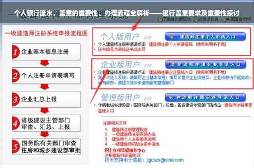 个人银行流水，盖章的重要性、办理流程全解析——银行盖章要求及重要性探讨