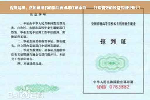 深度解析，贫困证明书的撰写要点与注意事项——打造有效的经济贫困证明?✨
